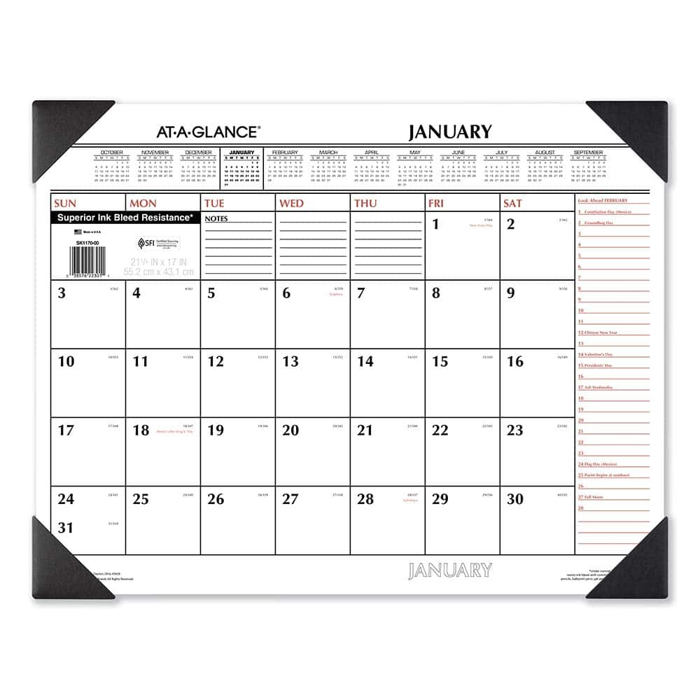 AT-A-GLANCE - Note Pads, Writing Pads & Notebooks Writing Pads & Notebook Type: Desk Pad Size: 22 x 17 - All Tool & Supply