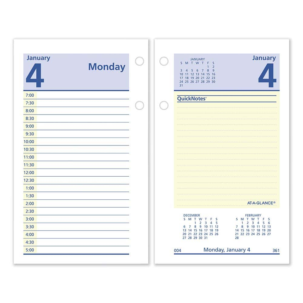 AT-A-GLANCE - Note Pads, Writing Pads & Notebooks Writing Pads & Notebook Type: Desk Calendar Refill Size: 3-1/2 x 6 - All Tool & Supply