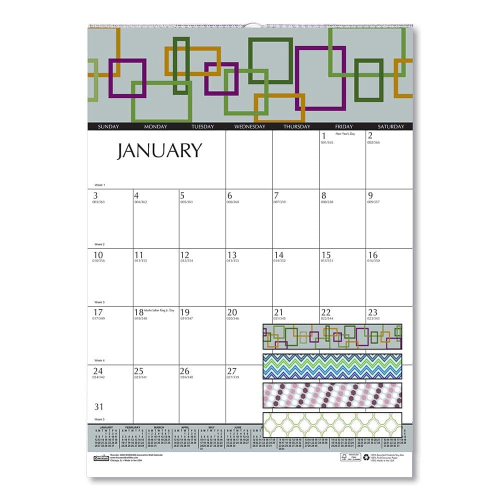 House of Doolittle - Note Pads, Writing Pads & Notebooks Writing Pads & Notebook Type: Wall Calendar Size: 12 x 16-1/2 - All Tool & Supply