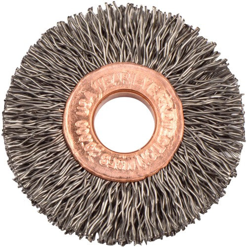 1 1/2″ Diameter-3/8″ Arbor Hole - Copper Center Steel Wire Straight Wheel - All Tool & Supply