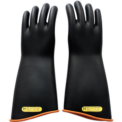 ‎158-2-18/10.5 Novax Gloves - Novax Insulating Glove - Class 2 - 18 In. - Black/Orange - Contour Cuff - Exact Industrial Supply