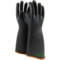 ‎158-3-18/10 - Novax - Natural Rubber Insulating Glove - Class 3 - 18″ - Black/Orange - Contour Cuff - Exact Industrial Supply