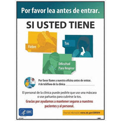 NMC - "Por Favor Lea Antes De Entrar - Si Usted Tiene", 18" Wide x 24" High, Paper Safety Sign - All Tool & Supply