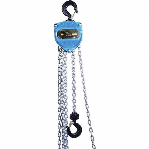 PRO-SOURCE - 2,000 Lb Capacity, 10' Lift Height, Manual Chain Hoist - Exact Industrial Supply