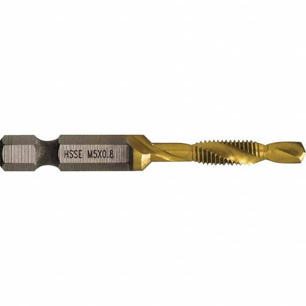 Greenlee - Combination Drill & Tap Sets Minimum Thread Size (mm): M5x0.80 Maximum Thread Size (mm): M5x0.80 - All Tool & Supply