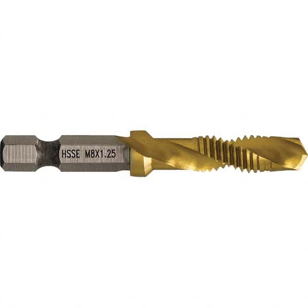 Greenlee - Combination Drill & Tap Sets Minimum Thread Size (mm): M8x1.25 Maximum Thread Size (mm): M8x1.25 - All Tool & Supply