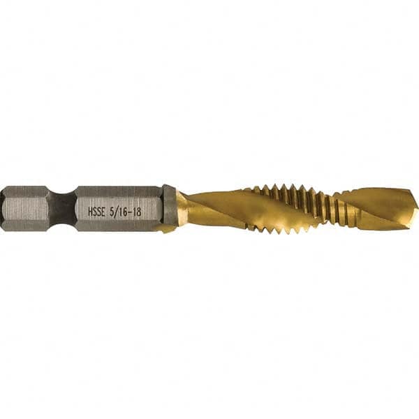 Greenlee - Combination Drill & Tap Sets Minimum Thread Size (Inch): 5/16-18 Maximum Thread Size (mm): M8x1.25 - All Tool & Supply