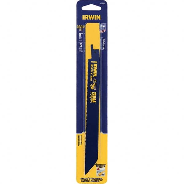 Irwin - Reciprocating Saw Blades Blade Material: Bi-Metal Blade Length (Inch): 8 - All Tool & Supply