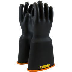 ‎159-2-16/11 - Novax - Natural Rubber Insulating Glove - Class 2 - 16″ - Black/Orange - Bell Cuff - Exact Industrial Supply