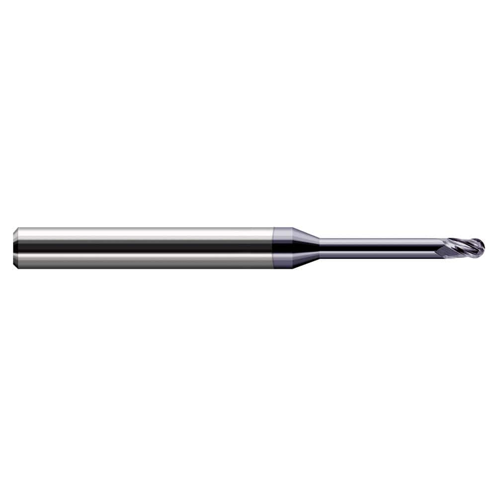 Harvey Tool - 3/32" Diam, 0.139" LOC, 3 Flute Solid Carbide Ball End Mill - All Tool & Supply