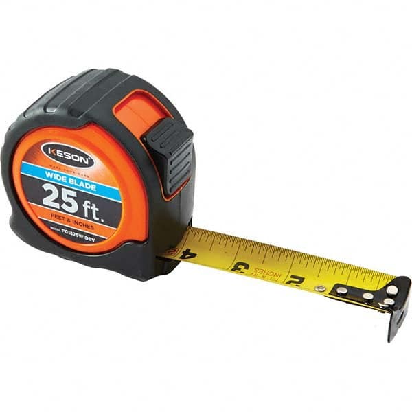 Keson - 25' x 1-3/16" Yellow Blade Tape Measure - All Tool & Supply