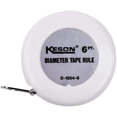 Keson - Diameter Tape Measures Minimum Measurement (Inch): 1/2 Minimum Measurement (Decimal Inch): 0.0010 - All Tool & Supply