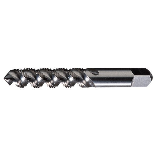 M4x0.7 3 Flute D4 HSS High Helix Plug Chamfer General Purpose High-Spiral Tap- Bright - Exact Industrial Supply