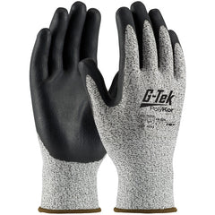 ‎16-334/XL Coated Gloves w/Polykor - G-Tek PolyKor - S&P 13G Blend Shell - Black Nitrile Foam Coating - A2 - Exact Industrial Supply