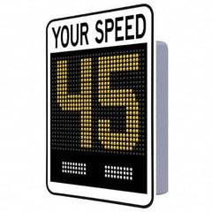 TAPCO - "Your Speed," 42" Wide x 30" High Aluminum Face/Polycarbonate Housing Speed Limit Sign - All Tool & Supply