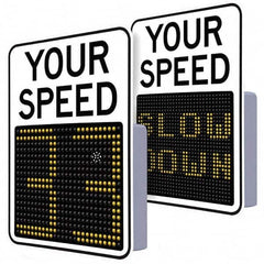 TAPCO - "Your Speed," 29" Wide x 23" High Aluminum Face/Polycarbonate Housing Speed Limit Sign - All Tool & Supply