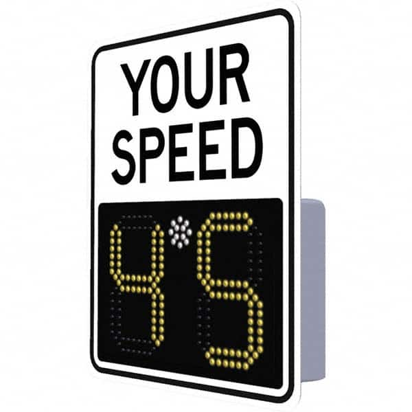 TAPCO - "Your Speed," 29" Wide x 23" High Aluminum Face/Polycarbonate Housing Speed Limit Sign - All Tool & Supply