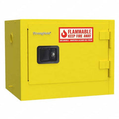 Strong Hold - Safety Cabinets Hazardous Chemical Type: Flammable and Combustible Liquids Color: Yellow - All Tool & Supply