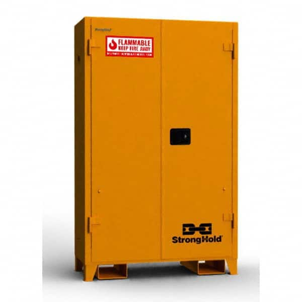 Strong Hold - Safety Cabinets Hazardous Chemical Type: Flammable and Combustible Liquids Color: Yellow - All Tool & Supply