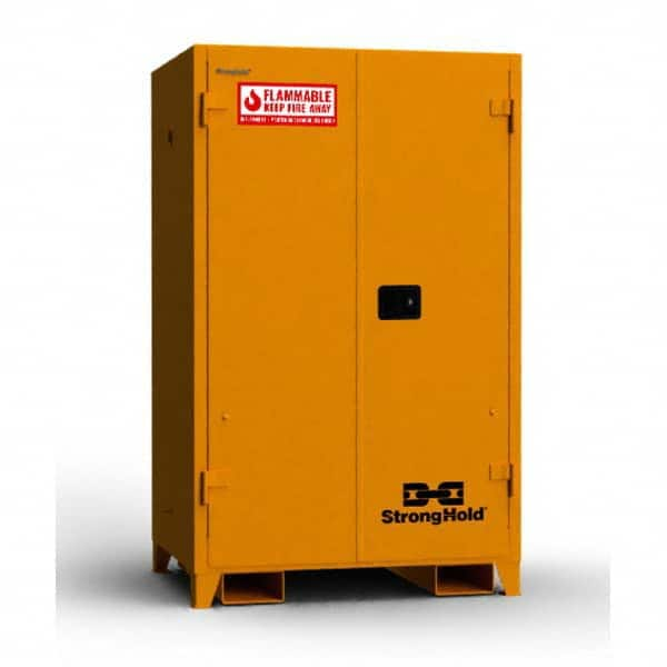 Strong Hold - Safety Cabinets Hazardous Chemical Type: Flammable and Combustible Liquids Color: Yellow - All Tool & Supply