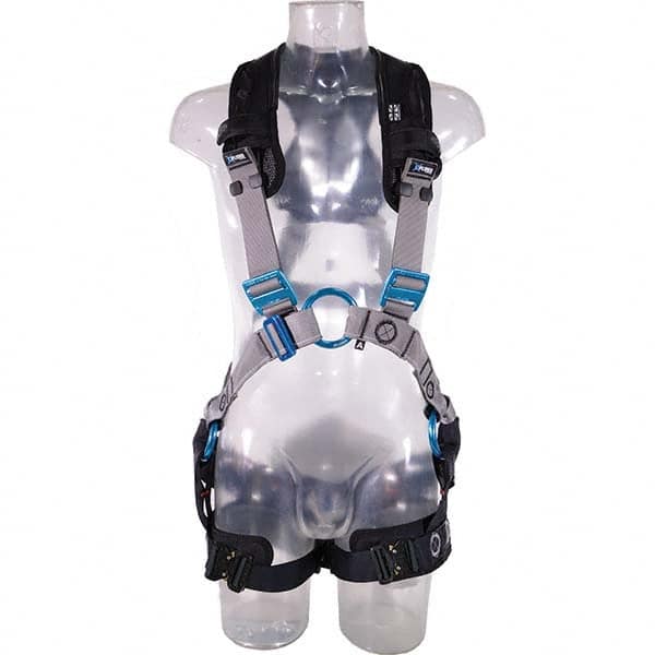 Fall Protection Harnesses: 130 to 420 Lb, Construction Style, Size Medium & Large Quick-Connect Leg Strap, Quick-Connect Chest Strap