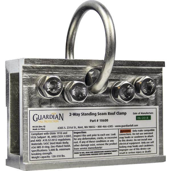 Guardian Fall Protection - Anchors, Grips & Straps Type: Standing Seam Roof Clamp Temporary or Permanent: Temporary - All Tool & Supply