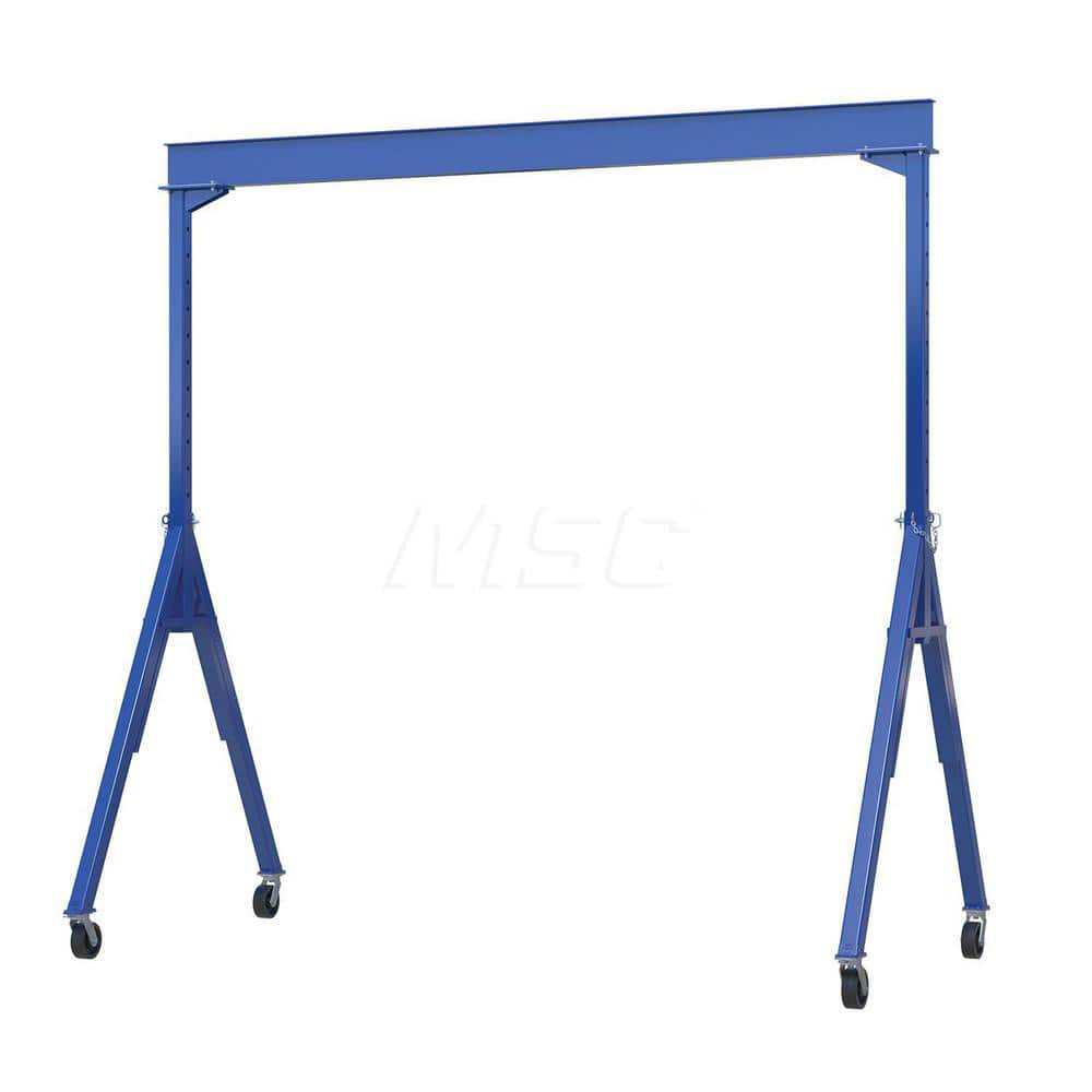 Adjustable Gantry Crane: 8,000 lb Working Load Limit, 10.125″ Eye Beam Height, 64″ OAW Steel