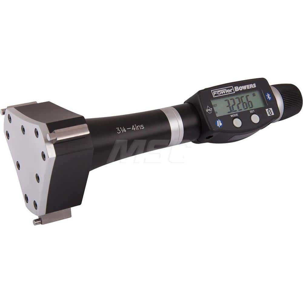 Electronic Bore Gages; Maximum Measurement: 4.00; Minimum Measurement (Decimal Inch): 3; Accuracy: 0.00015″; Pistol Grip: No; Gage Depth (Inch): 3.940″; Material: Tungsten Carbide; Batteries Included: Yes; Number Of Batteries: 1; Battery Size: 3V; Battery