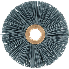 3″ Small Diameter Nylox Wheel Brush, .022/120SC Crimped Fill, 1/2″ Arbor Hole - All Tool & Supply