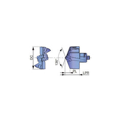 Replaceable Drill Tip:  DMC169 AH9130,  136 &deg N/A TiAlN Finish,  No