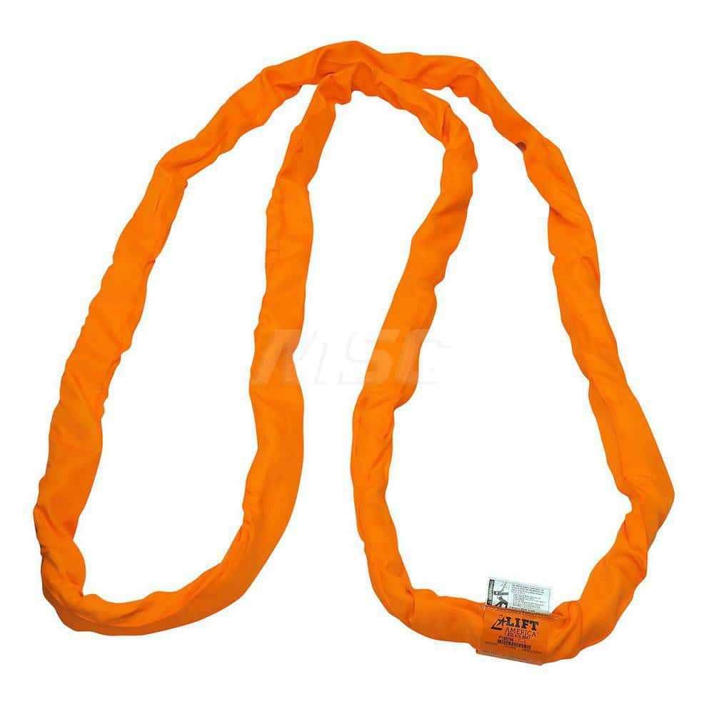 Endless Sling: 16' Long, 31,000 lb Vertical, 24,800 lb Choker, 62,000 lb Basket, Polyester Orange