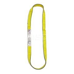 Endless Sling: 2″ Wide, 2' Long, 12,200 lb Vertical, 9,800 lb Choker, 24,400 lb Basket, Polyester Yellow