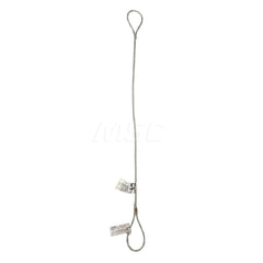 Eye & Eye Sling: 6' Long, 1.2 Ton Vertical Large Eye, Silver