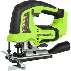 Cordless Jigsaws; Voltage: 24.00; Stroke Length: 1.00; Maximum Cutting Angle: 45.00; Battery Included: No; Battery Chemistry: Lithium-ion; Number Of Batteries: 0; Contents: Jigsaw, Vacuum Adaptor, 6 TPI (Wood) & 18 TPI (Metal) Blades, Manual; Charger Incl