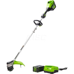 Edgers, Trimmers & Cutters; Power Type: Battery; Cutting Width: 16; Voltage: 80.00; Line Diameter: 0.095; Battery Chemistry: Lithium-ion; Batteries Included: Yes; Cutting Width (Decimal Inch): 16; Cutting Width (Inch): 16; Voltage: 80.00; Includes: String