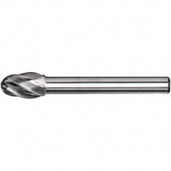 Precision Twist Drill - 3/8" Cut Diam, 1/4" Shank Diam, Carbide Aluma Cut Oval Burr - All Tool & Supply