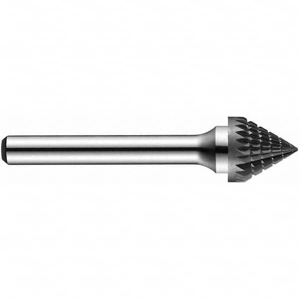 Precision Twist Drill - 1/2" Cut Diam, 1/4" Shank Diam, Carbide Double Cut 60° Angle Burr - All Tool & Supply