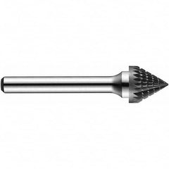 Precision Twist Drill - 1/2" Cut Diam, 1/4" Shank Diam, Carbide Double Cut 60° Angle Burr - All Tool & Supply