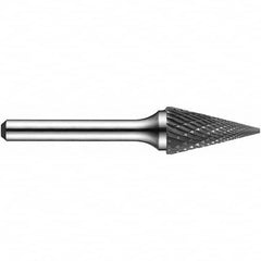 Precision Twist Drill - 5/8" Cut Diam, 1/4" Shank Diam, Carbide Double Cut Cone Burr - All Tool & Supply