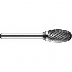 Precision Twist Drill - 5/8" Cut Diam, 1/4" Shank Diam, Carbide Double Cut Ball Burr - All Tool & Supply