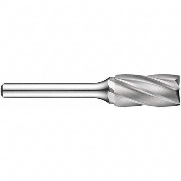 Precision Twist Drill - 1/2" Cut Diam, 1/4" Shank Diam, Carbide Aluma Cut Cylinder Burr with End Cut - All Tool & Supply