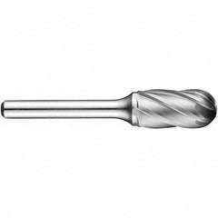 Precision Twist Drill - 1/4" Cut Diam, 1/4" Shank Diam, Carbide Aluma Cut Cylinder Ball End Burr - All Tool & Supply