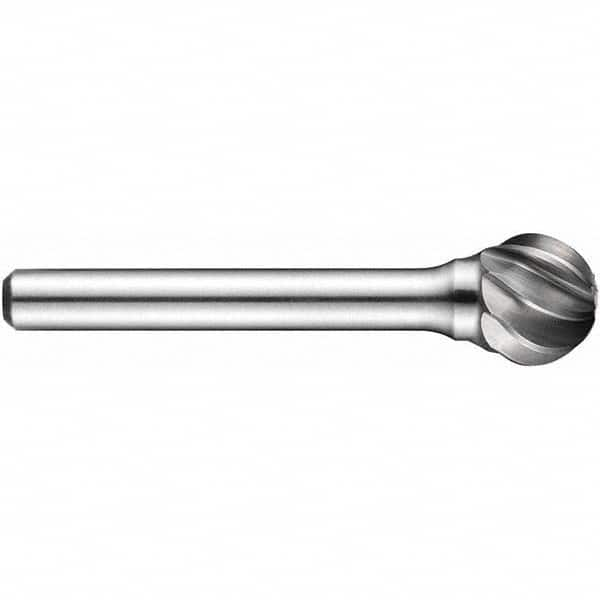 Precision Twist Drill - 1/2" Cut Diam, 1/4" Shank Diam, Carbide Aluma Cut Ball Burr - All Tool & Supply