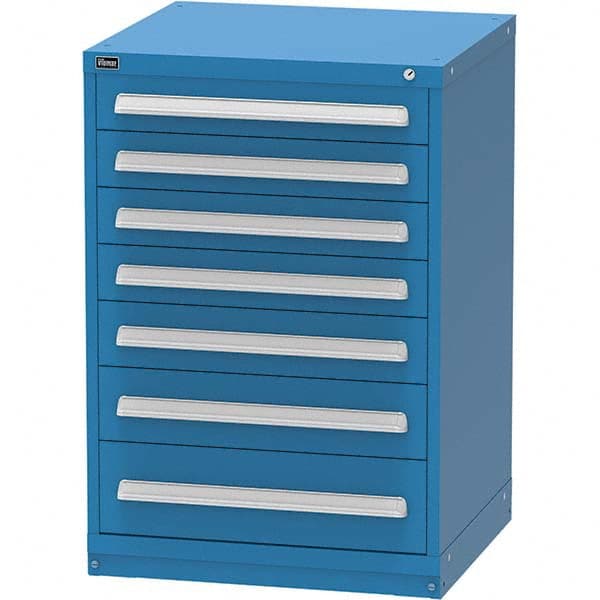 Vidmar - 7 Drawer Bright Blue Steel Modular Storage Cabinet - All Tool & Supply