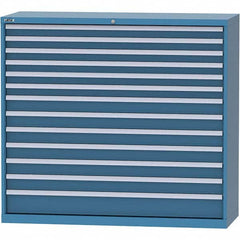 LISTA - 13 Drawer, 84 Compartment Bright Blue Steel Modular Storage Cabinet - All Tool & Supply