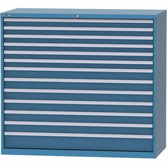 LISTA - 13 Drawer, 84 Compartment Bright Blue Steel Modular Storage Cabinet - All Tool & Supply