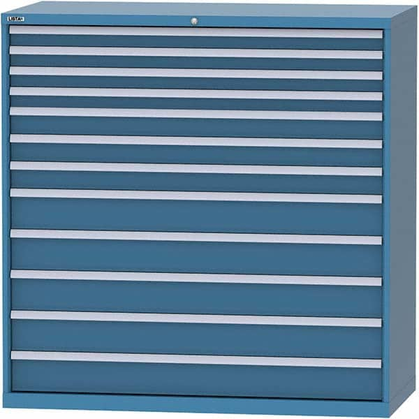 LISTA - 12 Drawer, 84 Compartment Bright Blue Steel Modular Storage Cabinet - All Tool & Supply