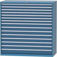 LISTA - 15 Drawer, 84 Compartment Bright Blue Steel Modular Storage Cabinet - All Tool & Supply