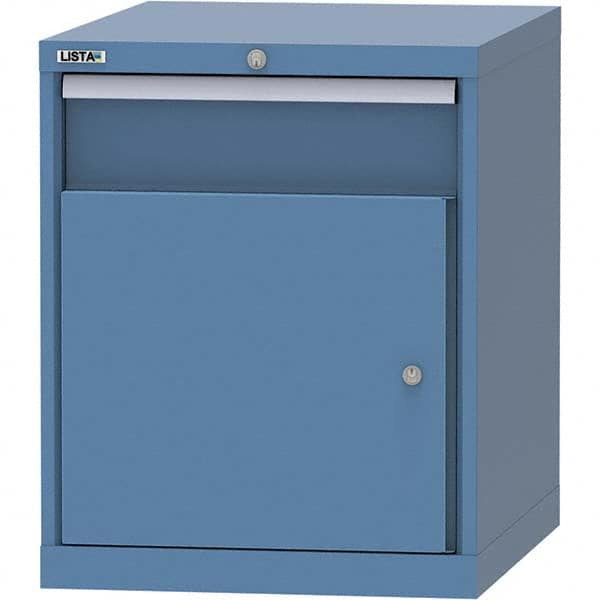 LISTA - 1 Drawer, 99 Compartment Bright Blue Steel Modular Storage Cabinet - All Tool & Supply