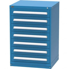 Vidmar - 7 Drawer, 344 Compartment Bright Blue Steel Modular Storage Cabinet - All Tool & Supply